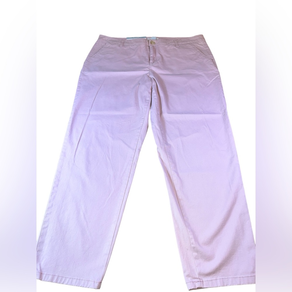 NEW!! Liz Claiborne Classic Straight Leg Victorian Pink Pants. Size 14